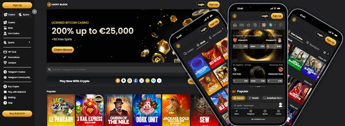 Lucky Block Casino Screenshot